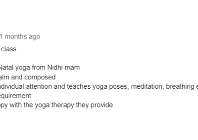 Pregnancy Yoga Classes - Google reviews