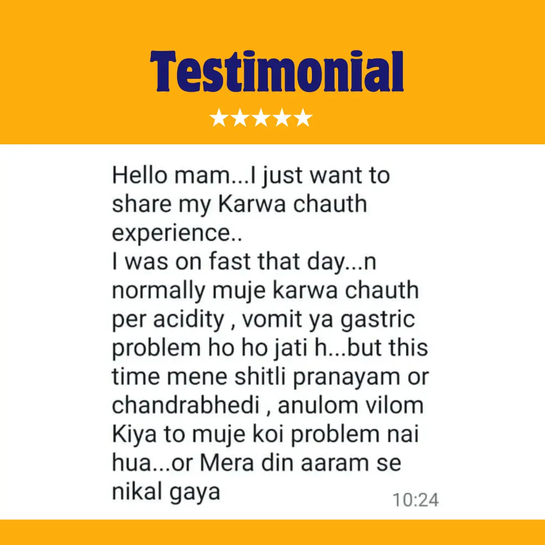 Personalised Yoga Testimonial