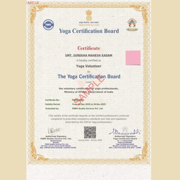 Yoga Teacher Certificate