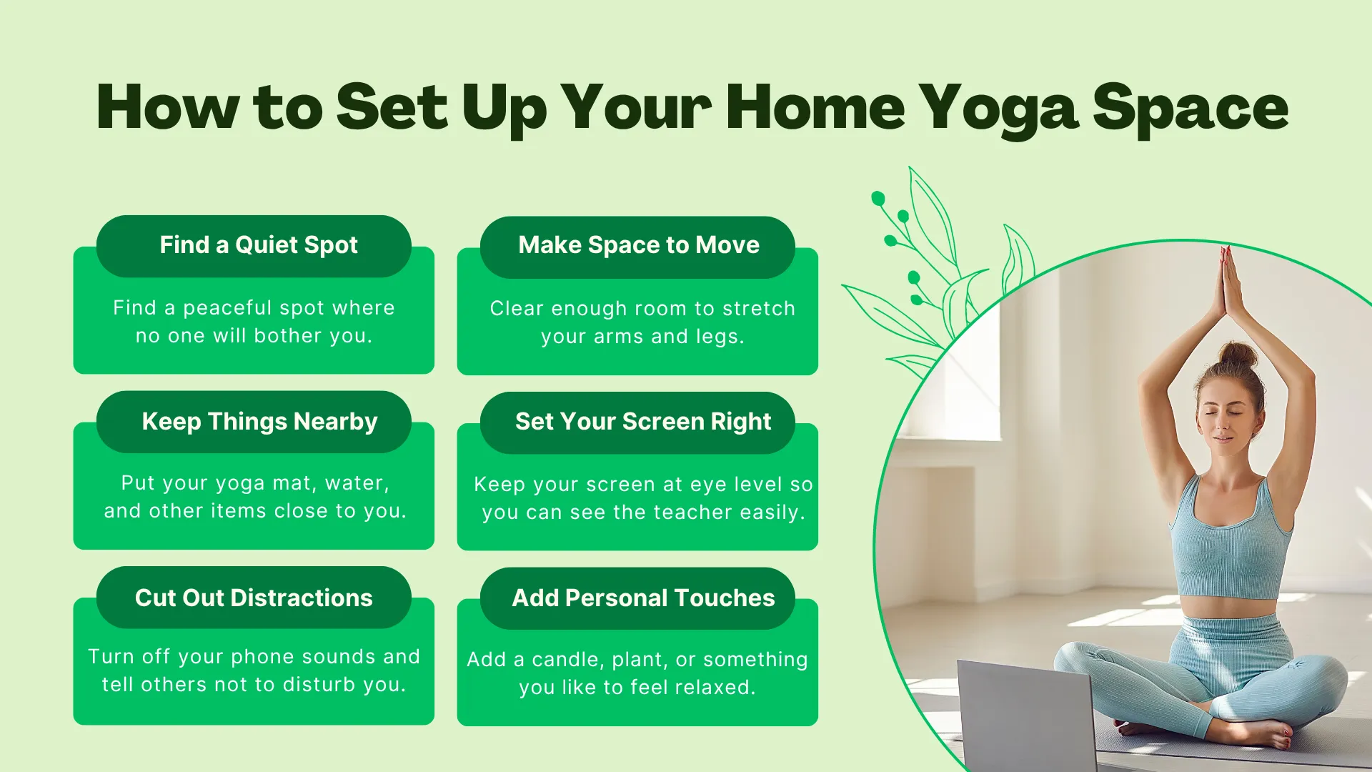 How to set up your home yoga space