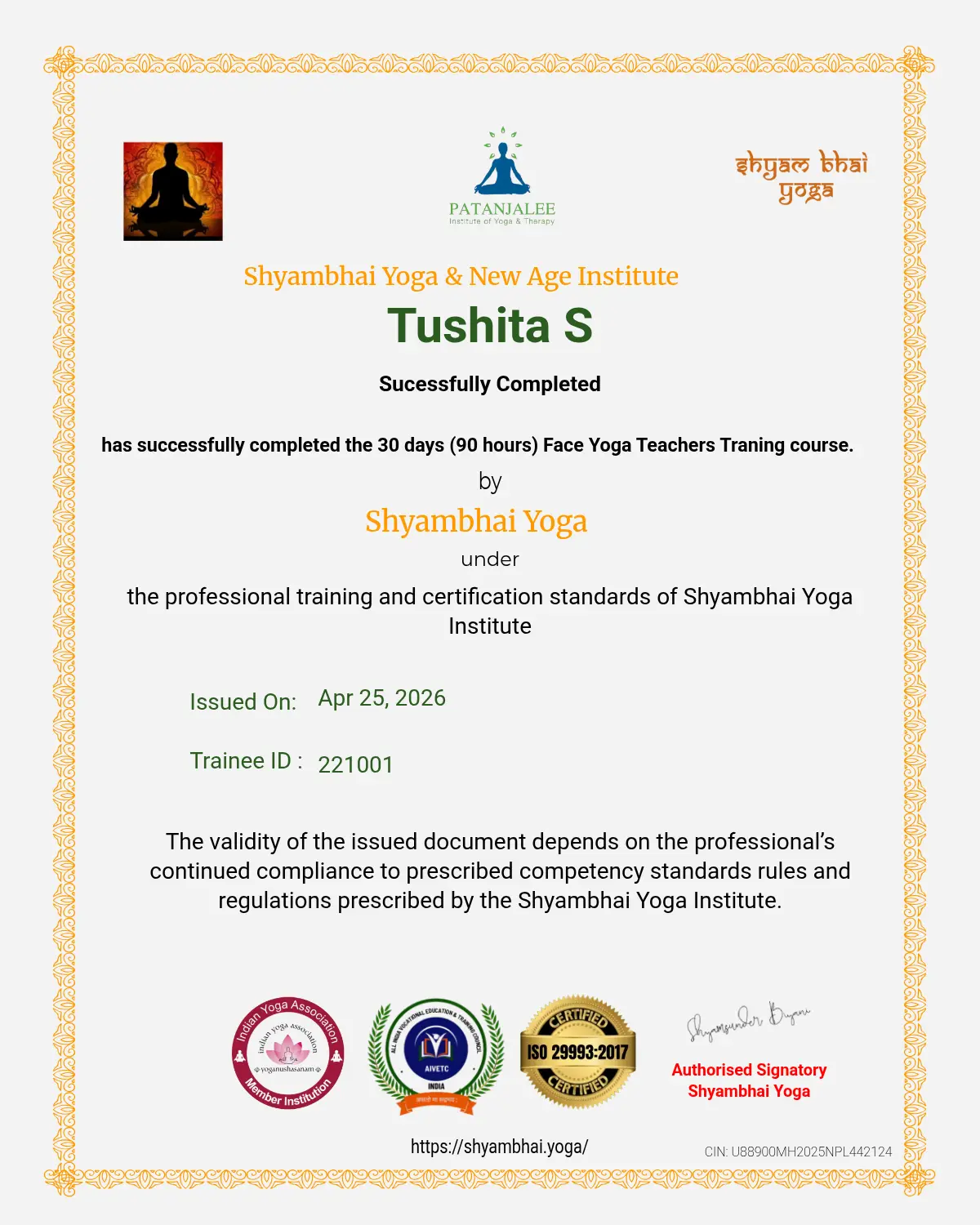 Online face yoga teacher training certification